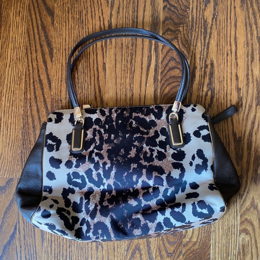 Coach Madison Kimberly Ocelot Print Carry All Handbag 25207 Light Khaki - Picture 7 of 12